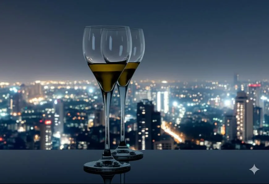 Beirut city view at night representing successful booking outcome with Platinum Beirut Girls